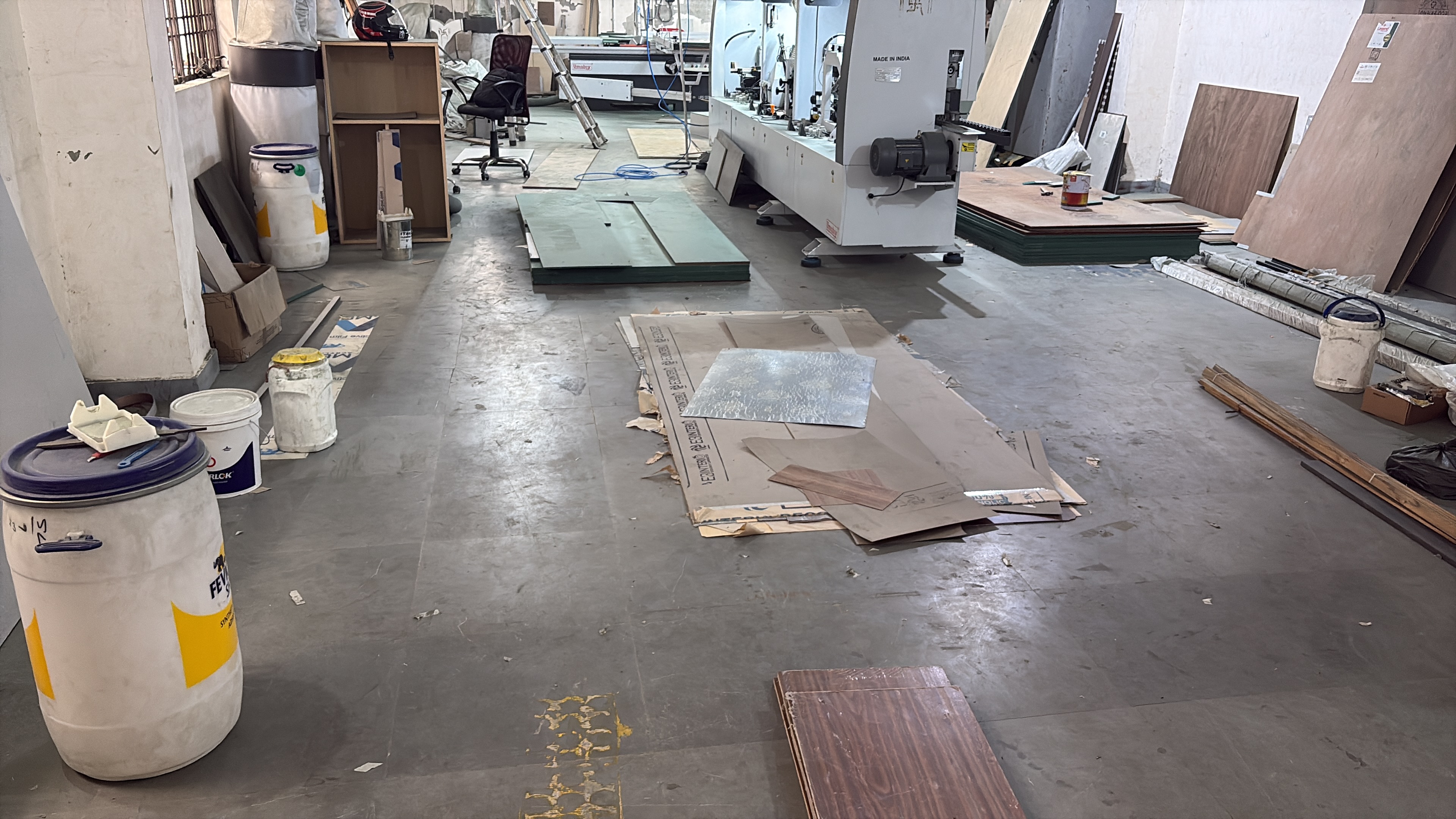 Panel saw and edge banding machines at Trinabh Industries Sahibabad